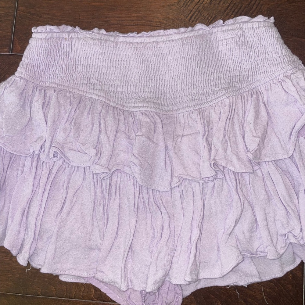 Lavender Rock N Rags tiered skirt size S with shorts underneath